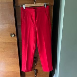 JCrew Cherry Red Kate Straight Leg Pants